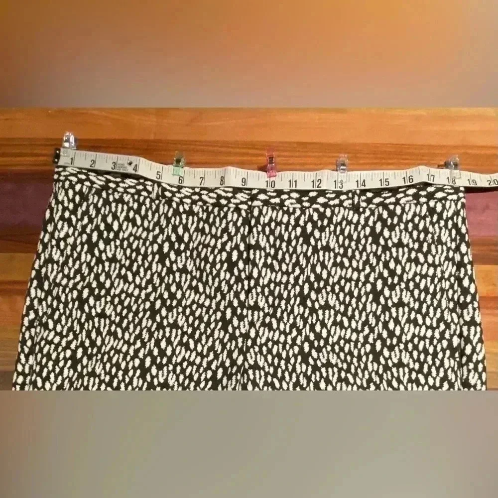 Banana Republic Slim Leopard-Print Jacquard Ankle Pants, size 12